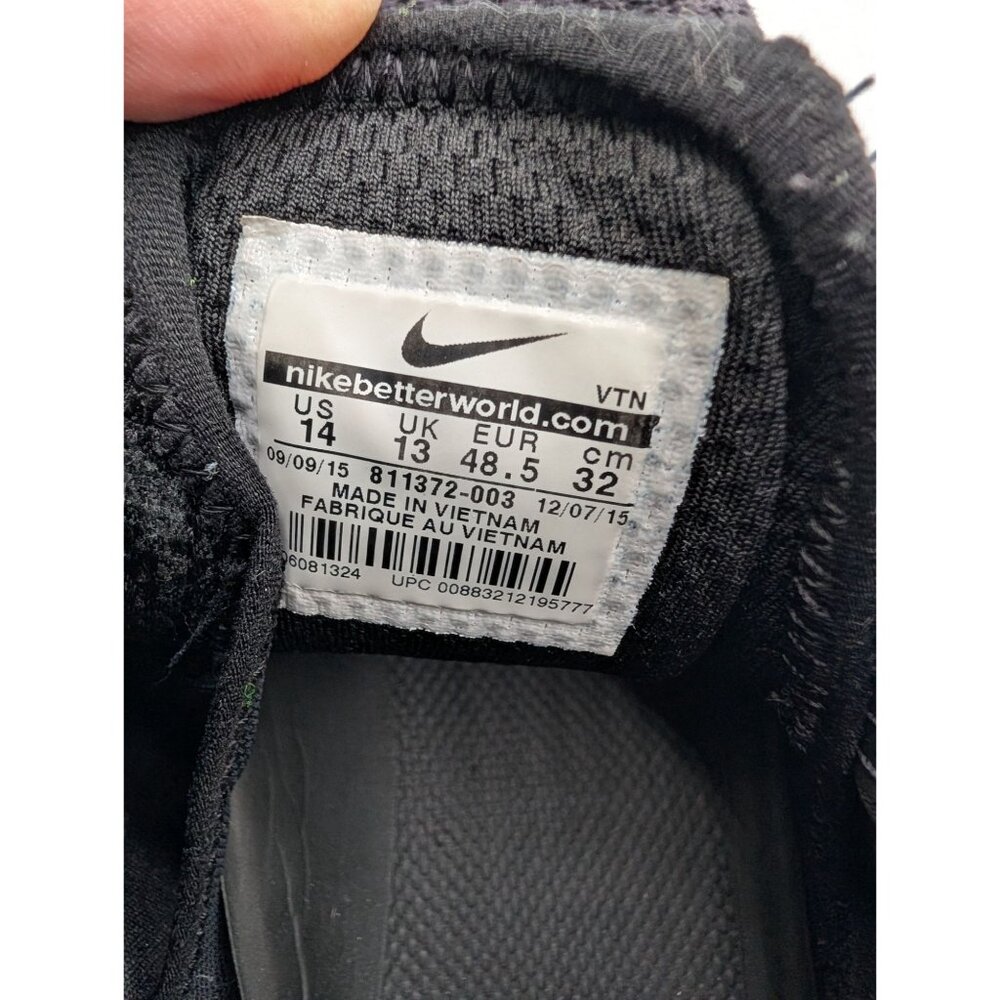 Nike Mens Lunarestoa 2 Essential Black Gray Running Athletic Sneakers Size 14 - Picture 4 of 8